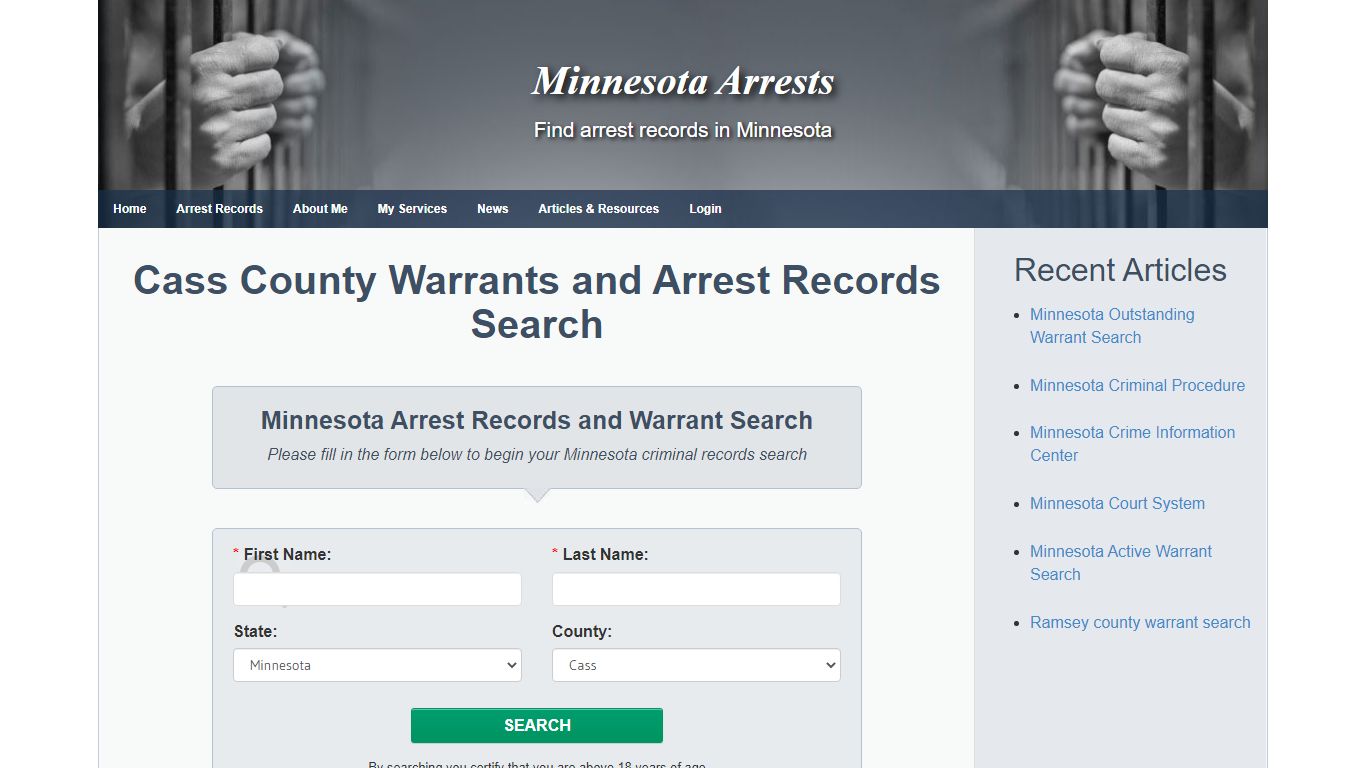 Cass County Warrants and Arrest Records Search